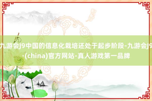 九游会J9中国的信息化栽培还处于起步阶段-九游会J9·(china)官方网站-真人游戏第一品牌