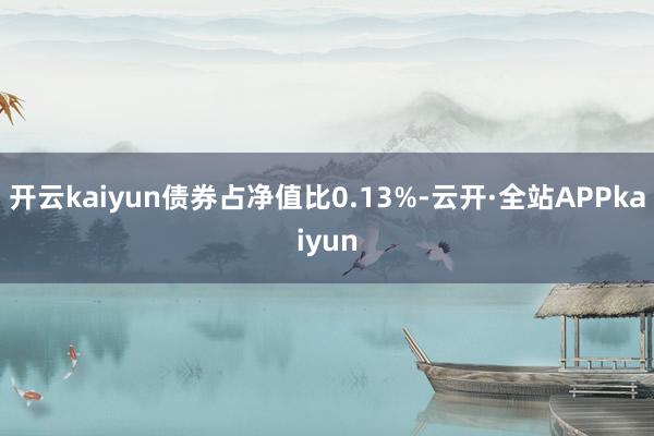 开云kaiyun债券占净值比0.13%-云开·全站APPkaiyun