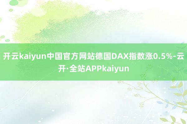 开云kaiyun中国官方网站德国DAX指数涨0.5%-云开·全站APPkaiyun